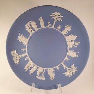 Vintage Wedgwood Jasperware Blue 9 " Inches Sacrifice Plate